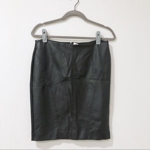 Banana Republic Black Pleather Pencil Skirt